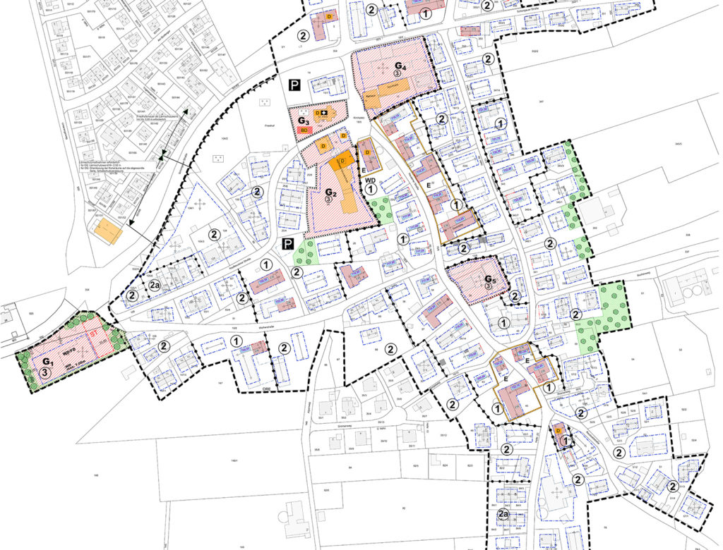 Dorfgebiet-Mauerstetten-Ortskernbebauungsplan